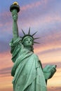 Statue of Liberty under a vivid sky Royalty Free Stock Photo