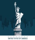 Statue of liberty united states USA new york city emblem Royalty Free Stock Photo