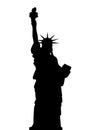 Statue of Liberty. Vector silhouette. New York. Manhattan. United states of America. Royalty Free Stock Photo