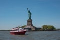 Statue of Liberty and Water Tours Cruise, New York Royalty Free Stock Photo