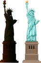 Statue of liberty on white background Royalty Free Stock Photo