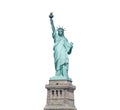 Statue of Liberty on white clipping path inside in New