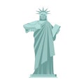 Statue of Liberty Winks. thumbs up landmark America. Sculpture