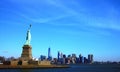 Statue of libery overlooking Manhattan