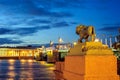 Statue of a lion, St. Petersburg, Russia Royalty Free Stock Photo