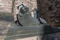 Statue of a Lion in Edinburgh Castle - Scotland - UK Royalty Free Stock Photo