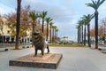 Statue Lion in Fes. Morocco