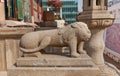 Statue of lion-like creature Haechi in Jogyesa Temple, Seoul, Ko