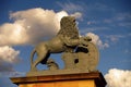 Statue of lion at New Castle in Stuttgart