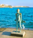 Statue Little Fisherman Paphos, Cyprus