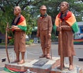 Statue of Livingstone and faithful servants Chuma and Susi Harry Mwaanga Nkumbula