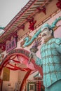 a statue located in the Chinese village of East Jakarta, Indonesia. here there are various snacks, by typical Chinese culture