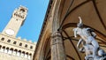 A statue in Loggia dei Lanzi in Florence, Italy Royalty Free Stock Photo