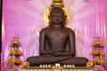 Statue of Lord Adinath in sitting posture at Jain temple of Kundalpur