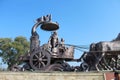 Statue of lord arjuna in kurukshetra. Royalty Free Stock Photo