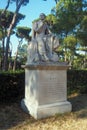 The statue of Lord Byron in Rome, Italy Royalty Free Stock Photo