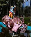 Statue of Lord krishna playing with snake which came to kill him as in mythology