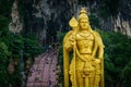 Statue of Lord Muragan and entrance at Batu Caves in Kuala Lumpur, Malaysia. Royalty Free Stock Photo