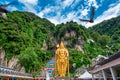 Statue of Lord Muragan and entrance at Batu Caves in Kuala Lumpur, Malaysia Royalty Free Stock Photo