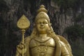 Statue of Lord Murugan, outside the Batu caves, Kuala Lumpur Royalty Free Stock Photo