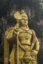 Statue of Lord Murugan, outside the Batu caves, Kuala Lumpur Royalty Free Stock Photo