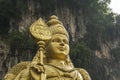 Statue of Lord Murugan, outside the Batu caves, Kuala Lumpur Royalty Free Stock Photo