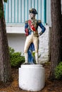 Statue of Lord Nelson in Portmeirion - Italianate style tourist village designed by Sir Clough Williams-Ellis, in Gwynedd, North W