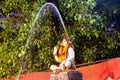 Statue of Lord Shankar coming out of the Ganges from the hairs Royalty Free Stock Photo