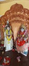 Statue of lord shiv and goddess parvati in bakura