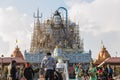 The statue of Lord Shiva in construction area at Siddhesvara Dhaam in Namchi. Sikkim, India Royalty Free Stock Photo