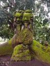 Statue of Lord Shiva influenced by Balinese mythology in Monkey Forest, Ubud, Bali, Indonesia