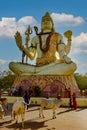 Statue of Lord Shiva at Nageshwar Jyotirlinga Temple, Bet Dwarka, Gujarat, India