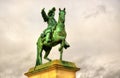 Statue of Louis XIV in front of the Palace of Versailles Royalty Free Stock Photo