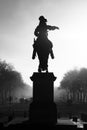 Statue of Louis XIV in front of Versailles Castle Royalty Free Stock Photo