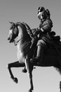 Statue of Louis XIV in front of Versailles Castle Royalty Free Stock Photo