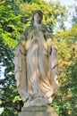 Statue in Lychakiv Cemetery in Lviv, Ukraine