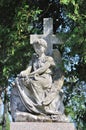 Statue in Lychakiv Cemetery in Lviv, Ukraine Royalty Free Stock Photo