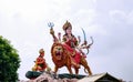 Statue of Maa Vaishno Devi beautiful image of maa durga with lion sitting with hanumaan