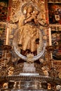 Statue of Madonna and Jesus, Cathedral de la Almudena, Madrid, Spain Royalty Free Stock Photo