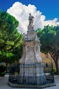Statue Madonna in Messina of Sicily, Italy