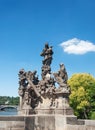 Sculpture of Madonna and Saint Bernard in Prague Royalty Free Stock Photo