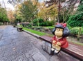 Statue of Mafalda character at San Francisco Park, Oviedo, Asturias, Spain