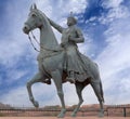 Statue of Maharaja Rao Jodha Ji, founder of Mehrangarh fort and Jodhpur in Rajasthan state of India Royalty Free Stock Photo