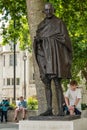 Statue of Mahatma Gandhi, Parliament Square, London, UK Royalty Free Stock Photo