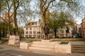 Statue of Mahatma Ghandi in Parliament Square, Westminster Royalty Free Stock Photo