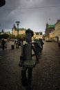 Statue in the main square of malmoe Royalty Free Stock Photo