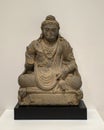 Statue of Maitreya, the future Buddha, on display in the Dallas Museum of art in Dallas, Texas.
