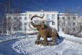 Statue of Mammoth in Yakutsk Royalty Free Stock Photo