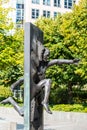Statue of a man breaking wall , in Tiergarten, Berlin, Germany