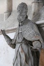 Statue of a man of the cloth - VendÃÂ´me - France Royalty Free Stock Photo